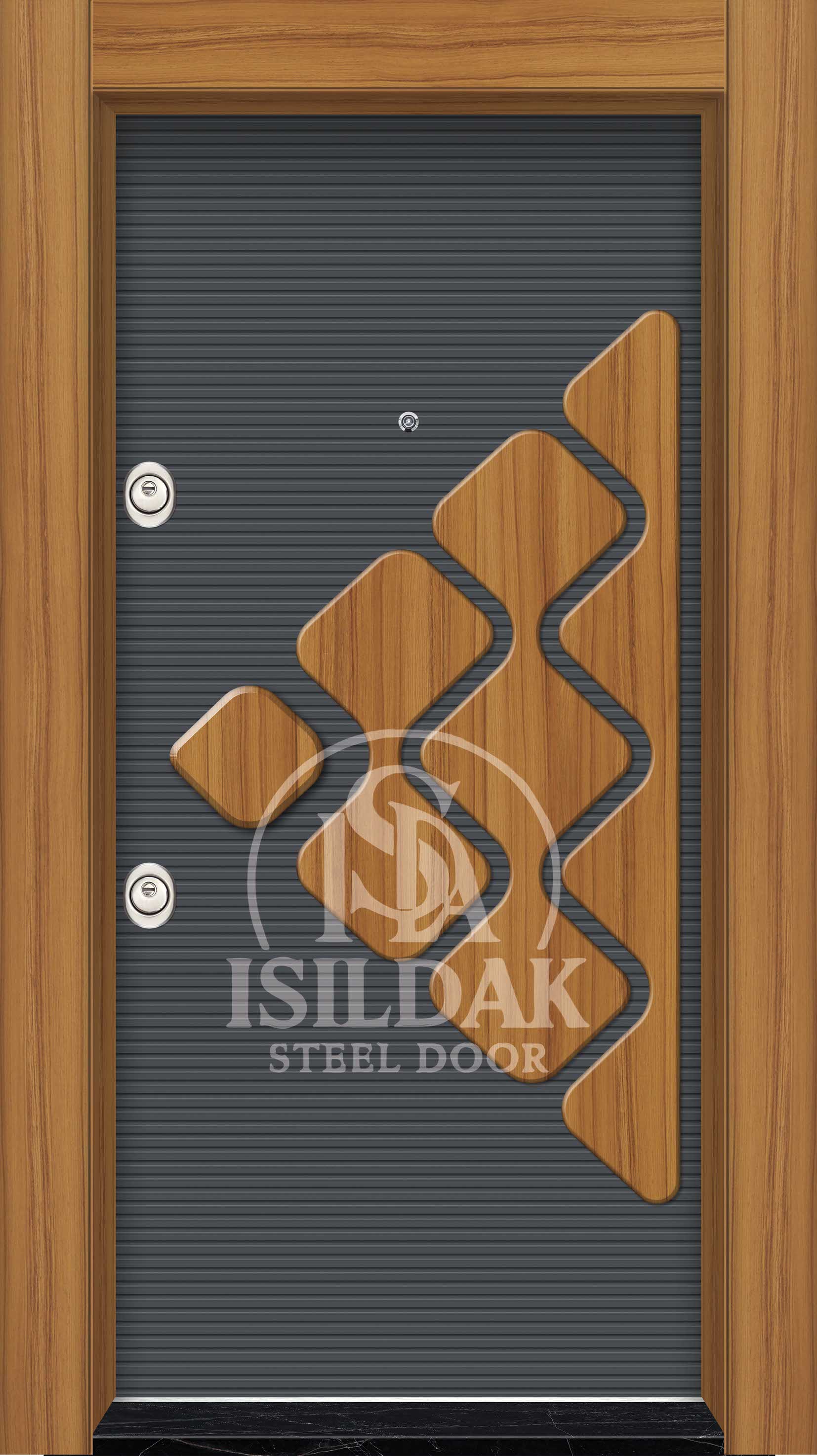 IŞD-110 Lüks Ahşap PVC Kasa Kaplama Seri - Isıldak Çelik Kapı