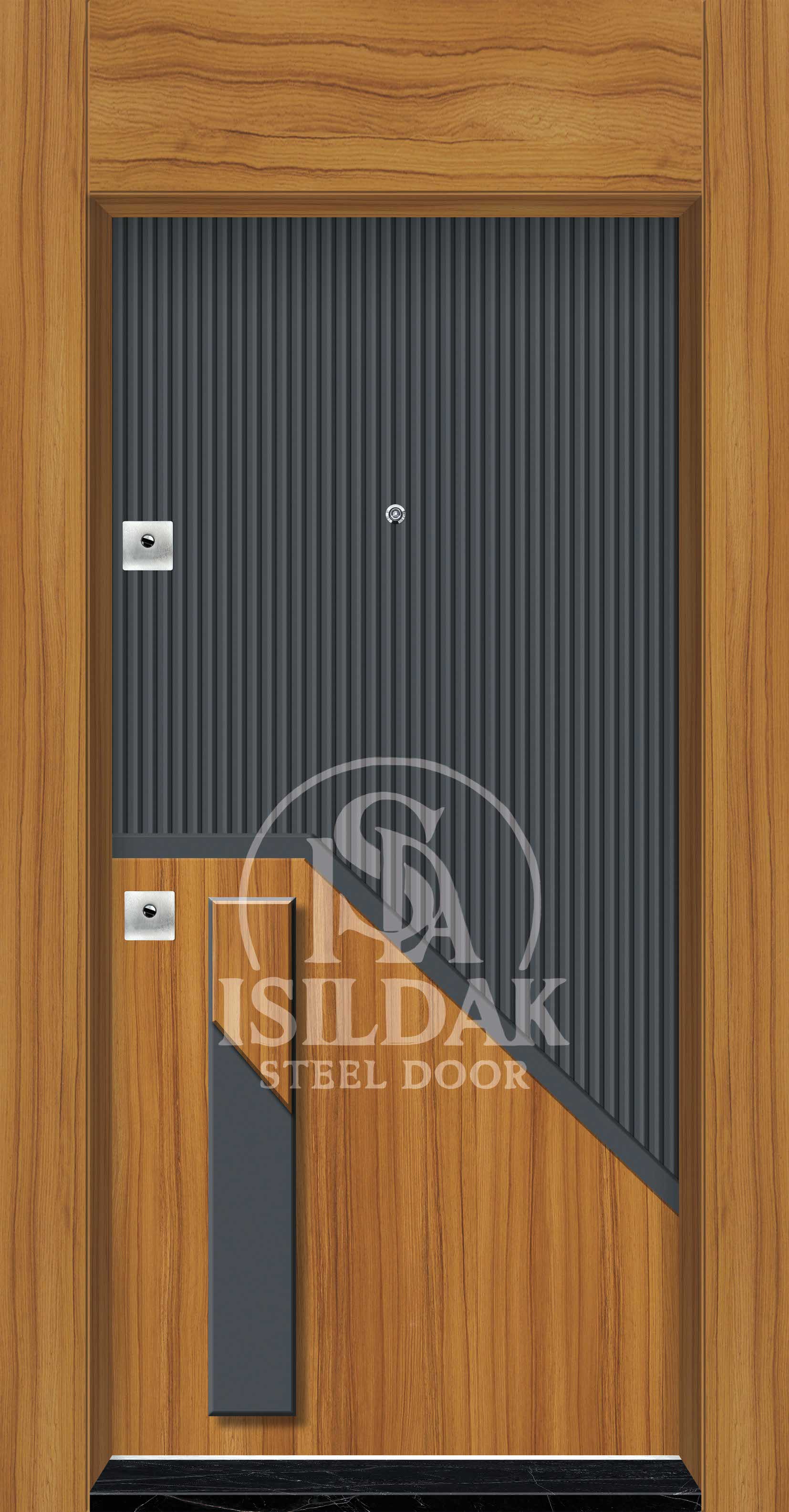 IŞD-113 Lüks Ahşap PVC Kasa Kaplama Seri - Isıldak Çelik Kapı