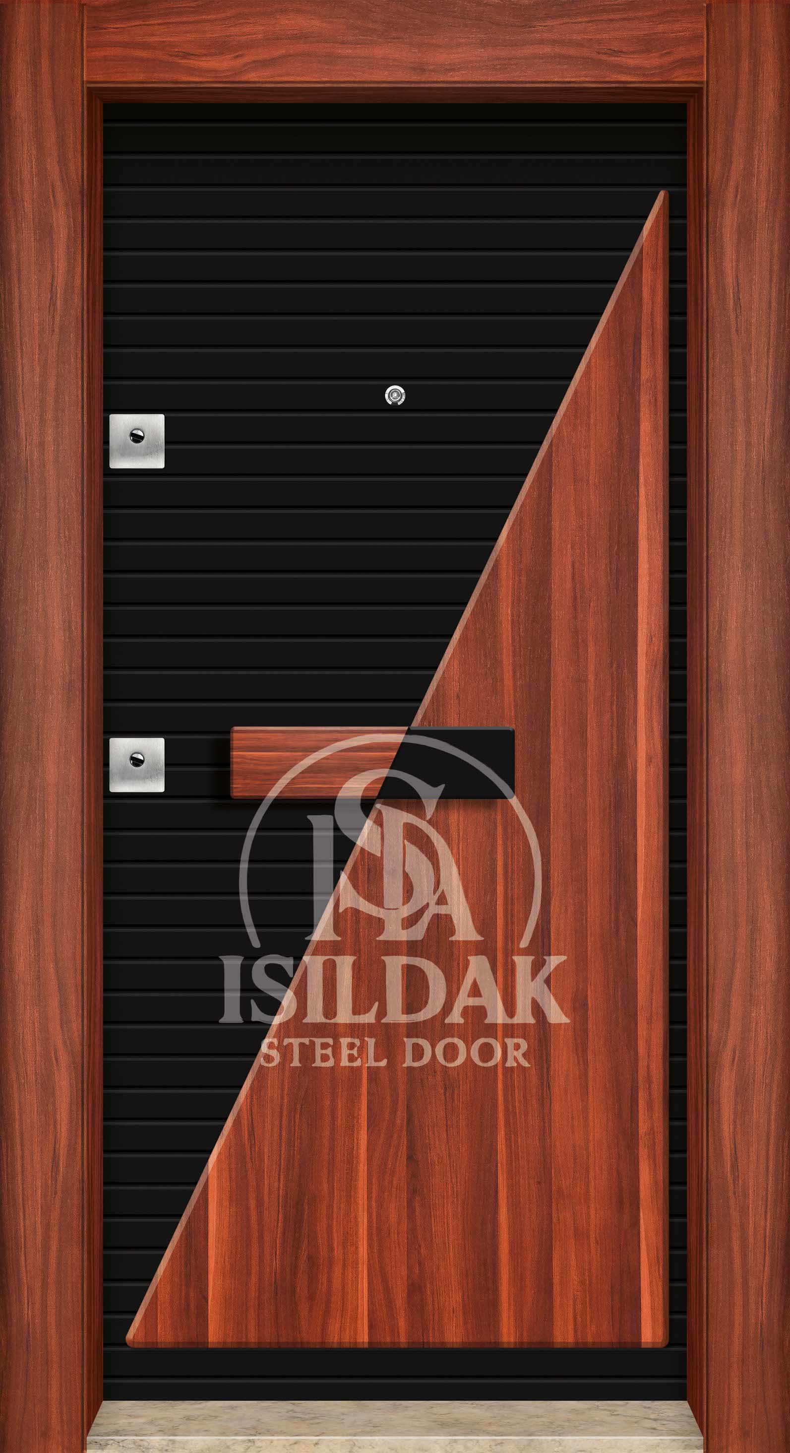 IŞD-121 Lüks Ahşap PVC Kasa Kaplama Seri - Isıldak Çelik Kapı