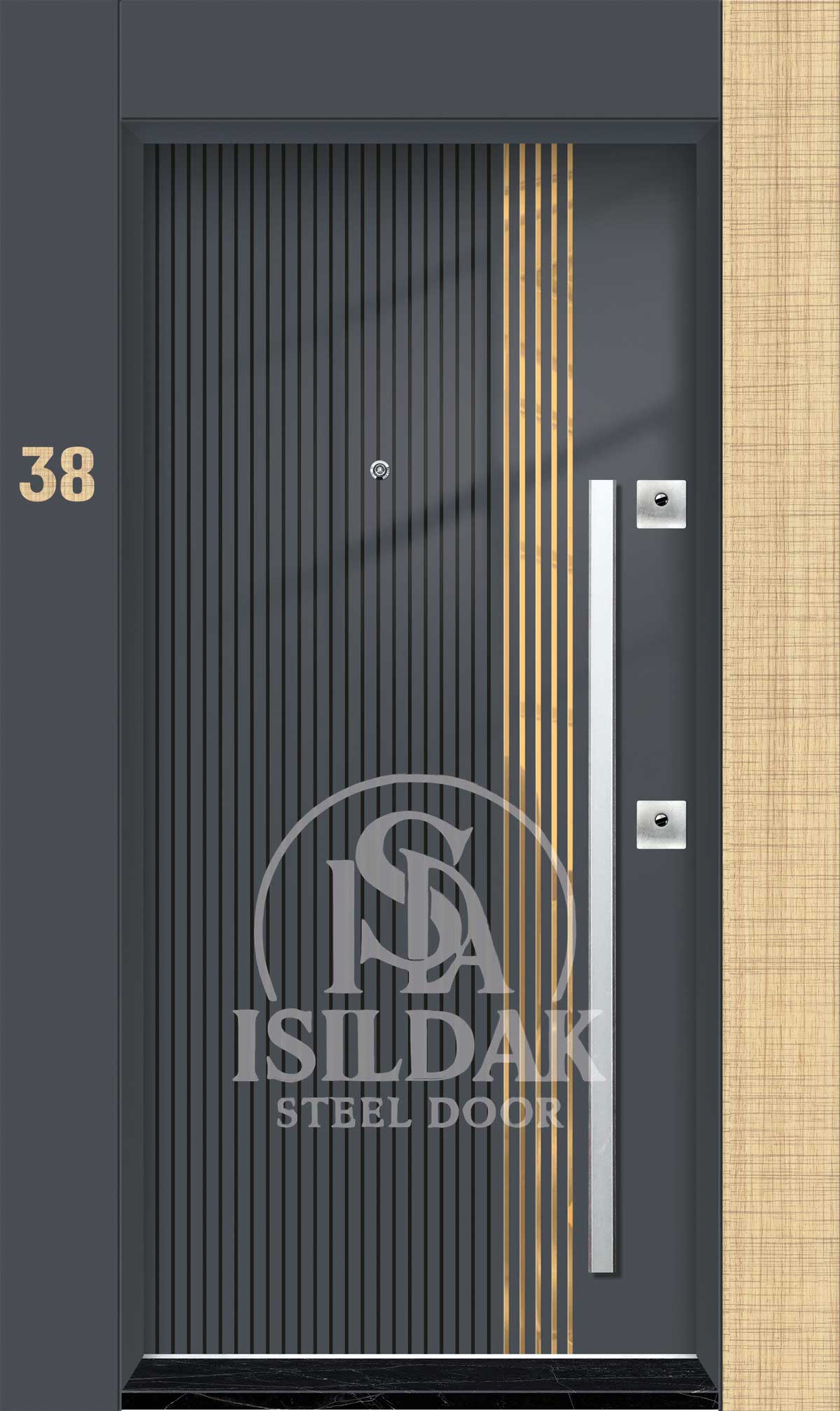 IŞD-339 Lüks Tasarım Seri - Isıldak Çelik Kapı